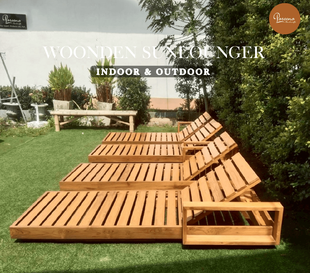 เตียงริมสระแบบคู่ ไม้สัก PAREENA DECOR รุ่น MODERN TEAK เตียงอาบแดด_2